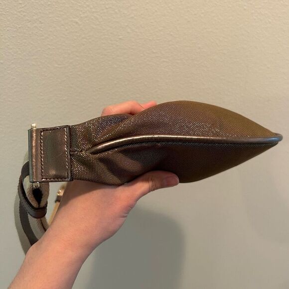 GUCCI Sherry Line Shoulder Bag Canvas Bronze Beige Brown - Picture 16 of 16